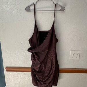 Low-Cut Spaghetti Strap Wrap-Front Women's Dress